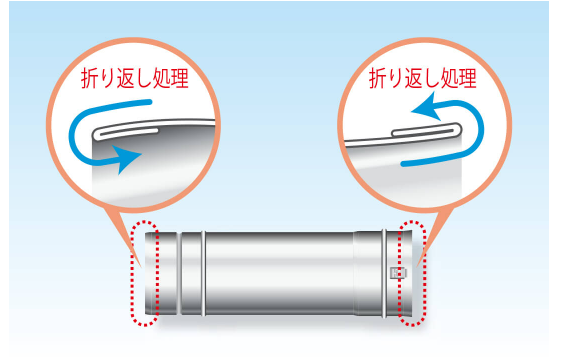 FEATURE05 排気筒端面の折り返し処理で安全面に配慮